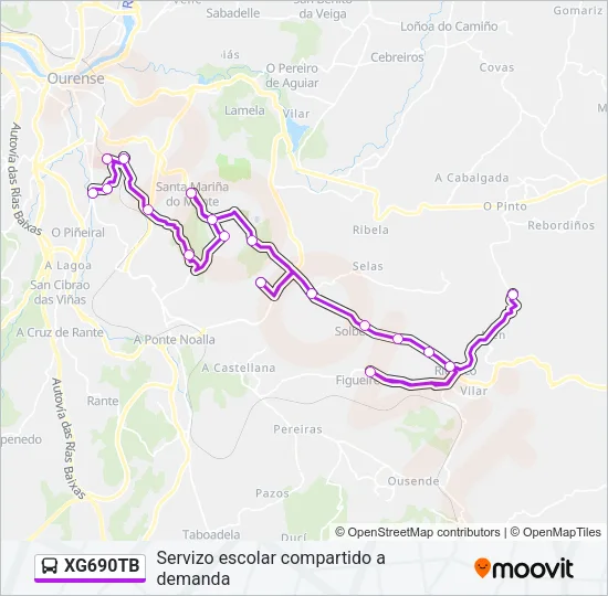 XG690TB Bus Line Map