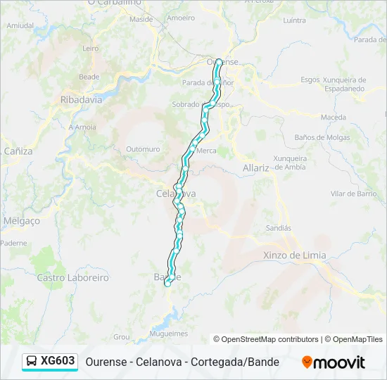 XG603 Bus Line Map