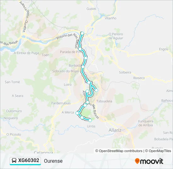 XG60302 Bus Line Map