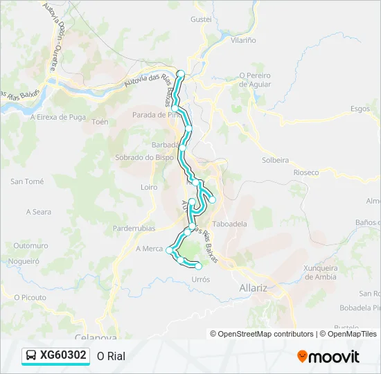 XG60302 Bus Line Map
