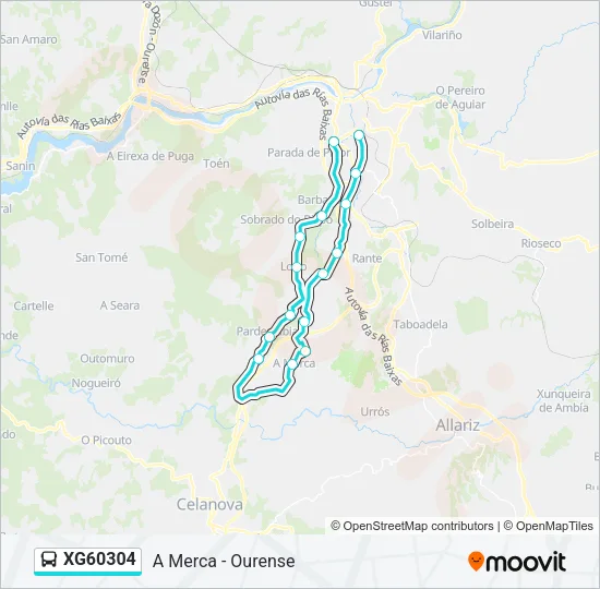 XG60304 Bus Line Map