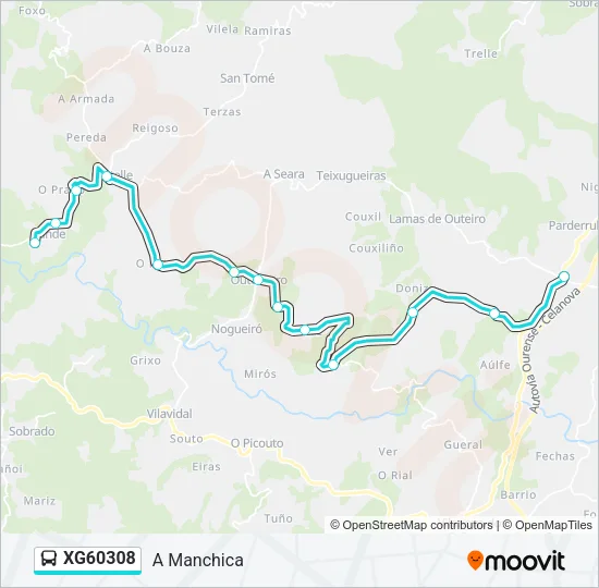 XG60308 Bus Line Map