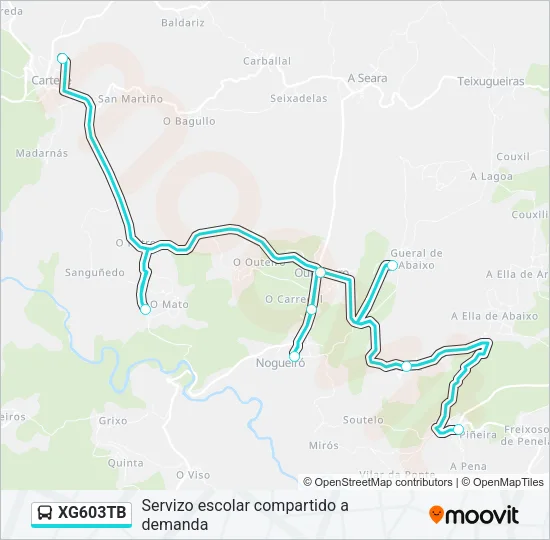 XG603TB Bus Line Map