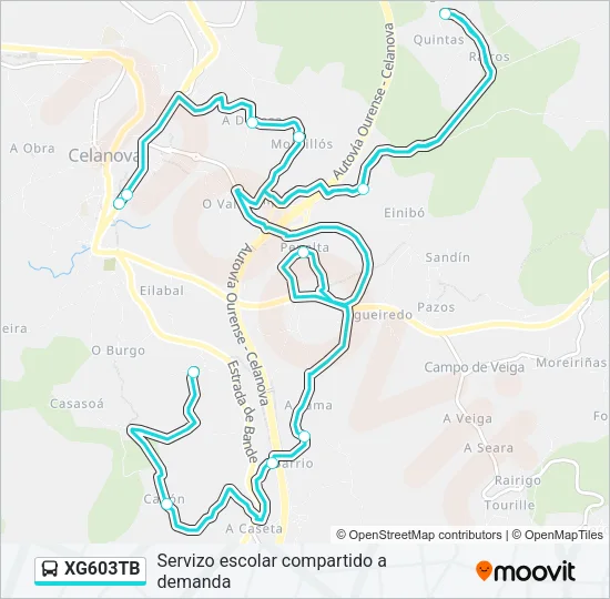 XG603TB Bus Line Map