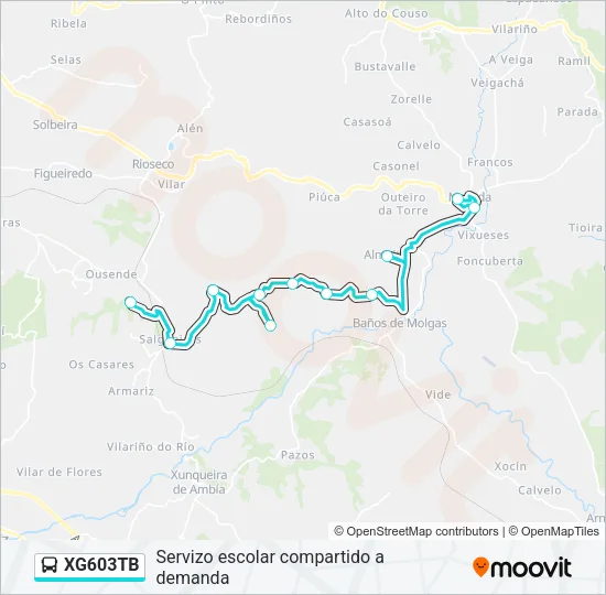 XG603TB Bus Line Map