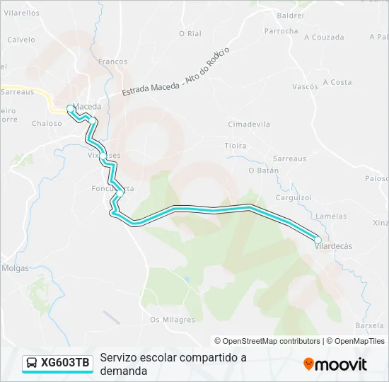 XG603TB Bus Line Map