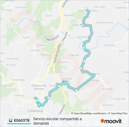 XG603TB Bus Line Map