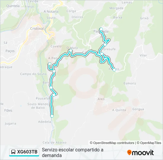 XG603TB Bus Line Map