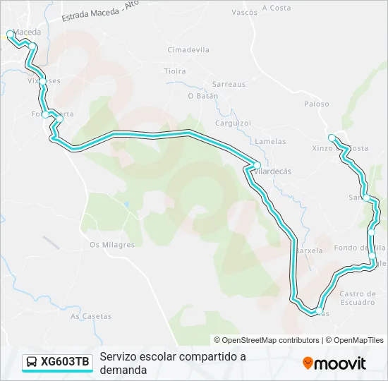 XG603TB Bus Line Map