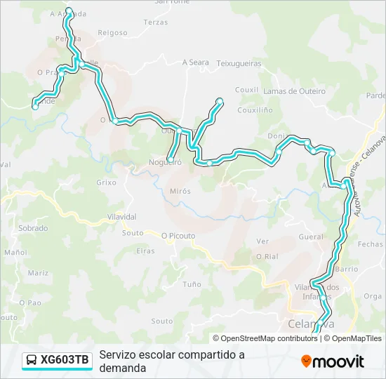 XG603TB Bus Line Map