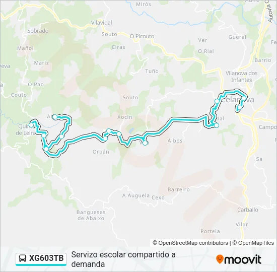 XG603TB Bus Line Map