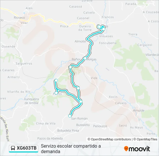 XG603TB Bus Line Map
