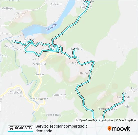 XG603TB Bus Line Map