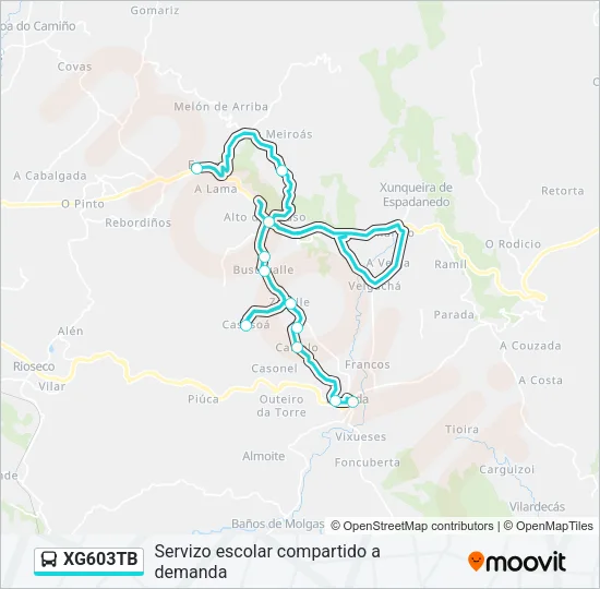 XG603TB Bus Line Map