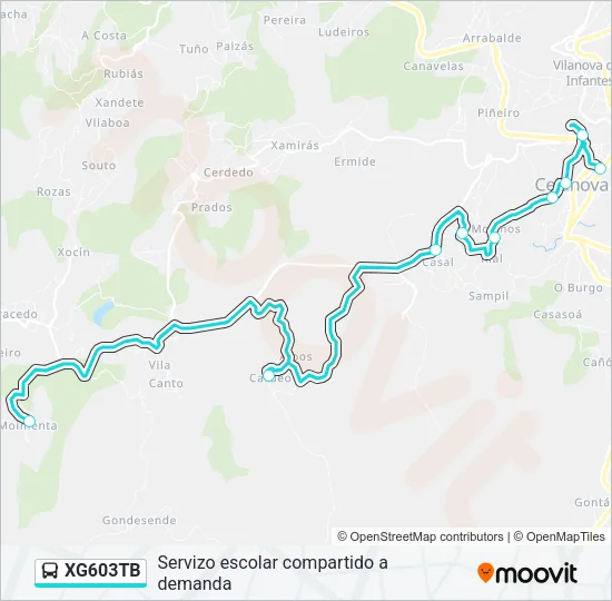 XG603TB Bus Line Map