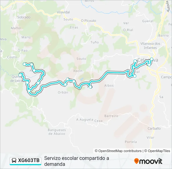 XG603TB Bus Line Map