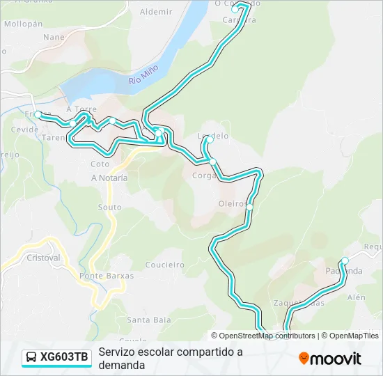 XG603TB Bus Line Map