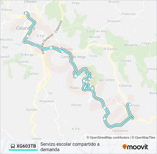 XG603TB Bus Line Map