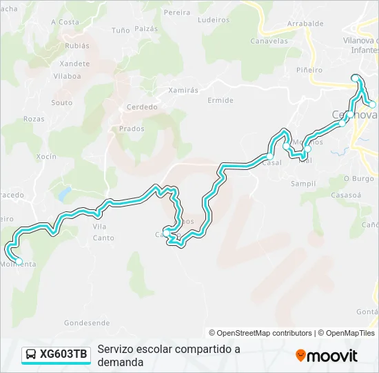 XG603TB Bus Line Map