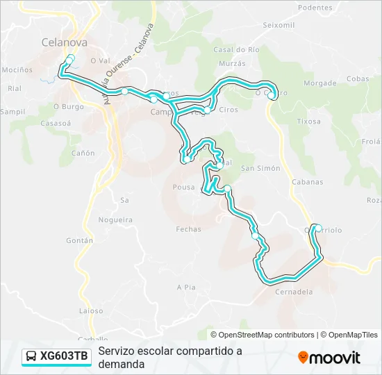 XG603TB Bus Line Map