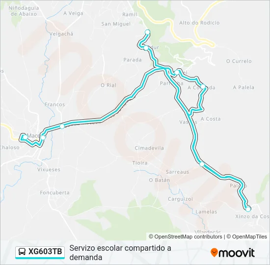 XG603TB Bus Line Map