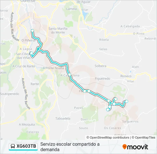 XG603TB Bus Line Map