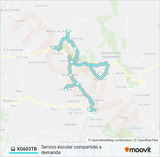 XG603TB Bus Line Map