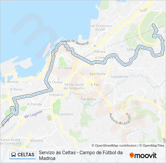 CELTAS Bus Line Map