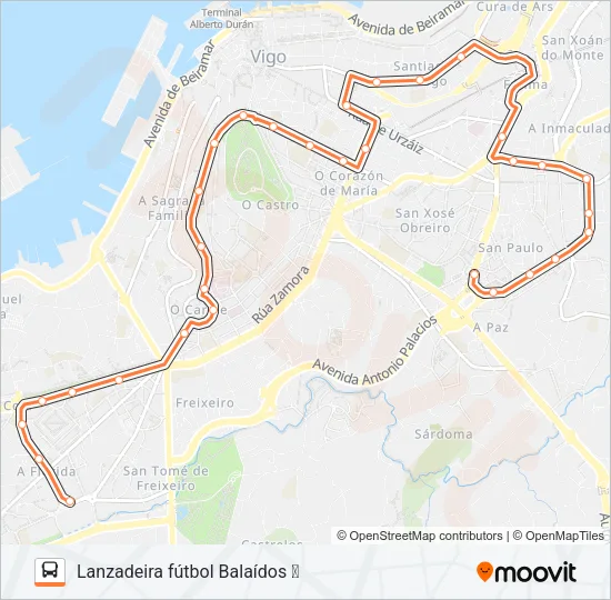 MARCADOR Bus Line Map
