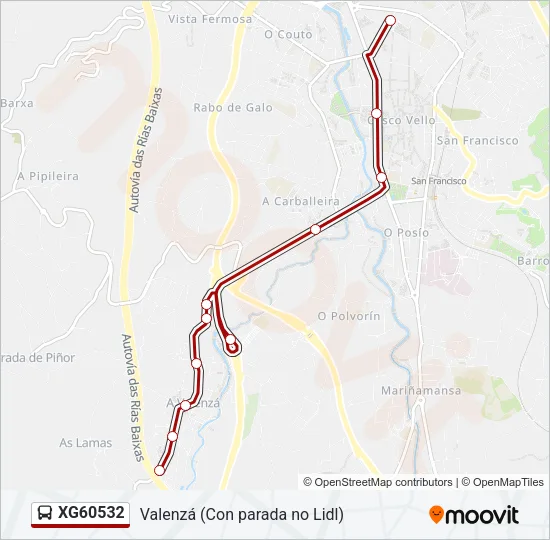 XG60532 Bus Line Map