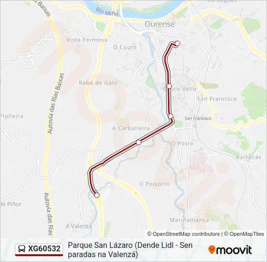 XG60532 Bus Line Map