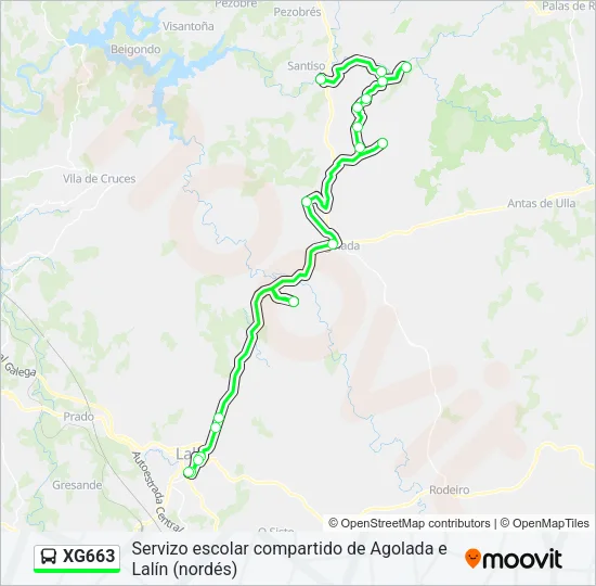 XG663 Bus Line Map