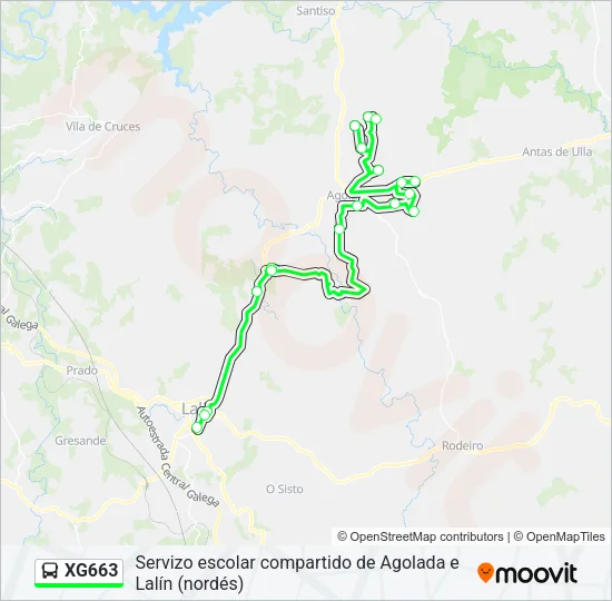 XG663 Bus Line Map