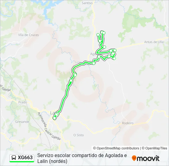 XG663 Bus Line Map
