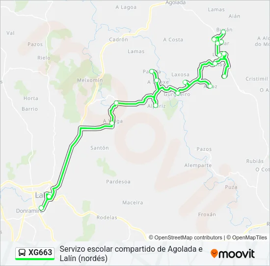 XG663 Bus Line Map
