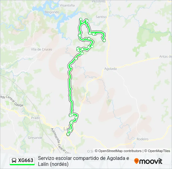 XG663 Bus Line Map