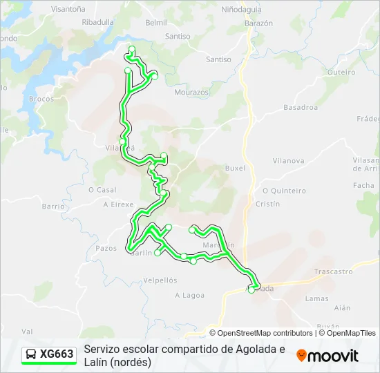 XG663 Bus Line Map