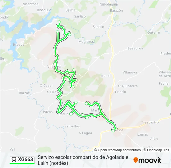XG663 Bus Line Map