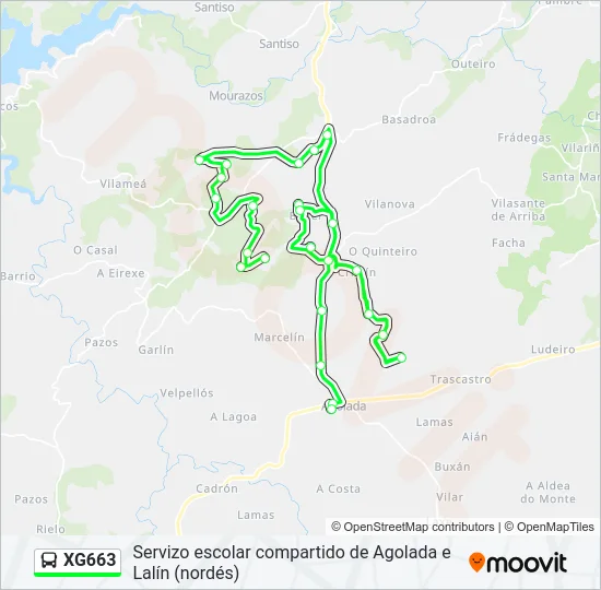XG663 Bus Line Map