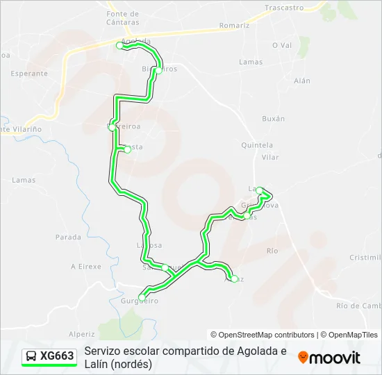 XG663 Bus Line Map