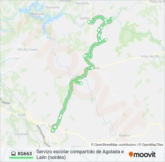XG663 Bus Line Map