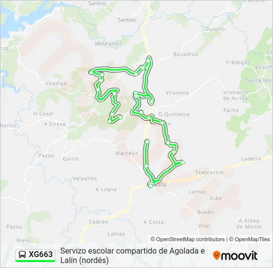 XG663 Bus Line Map
