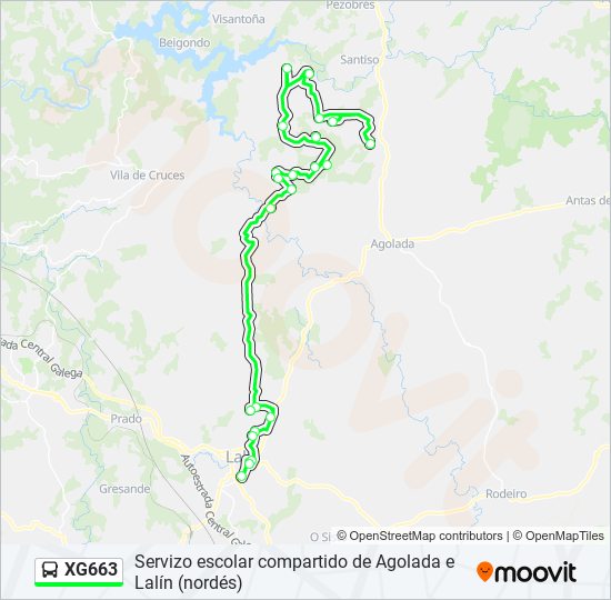 XG663 bus Line Map
