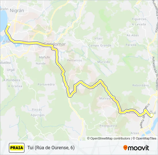 PRAIA Bus Line Map