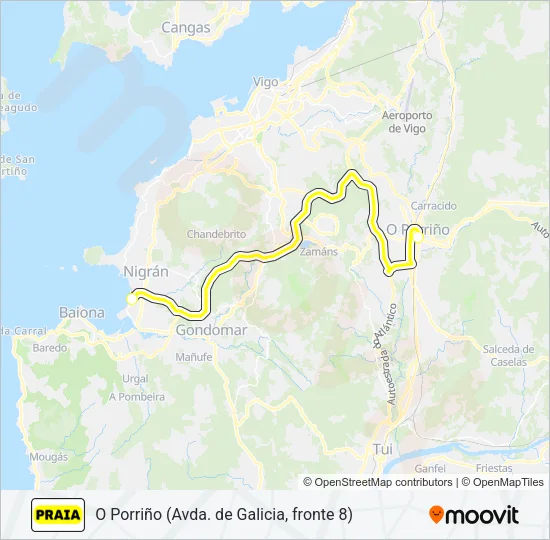 PRAIA Bus Line Map