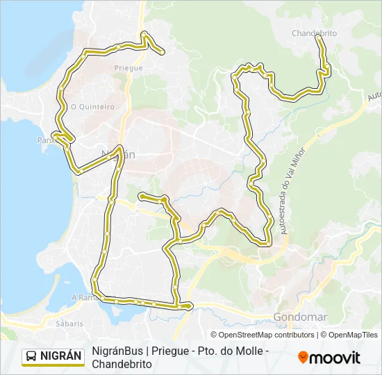NIGRÁN Bus Line Map