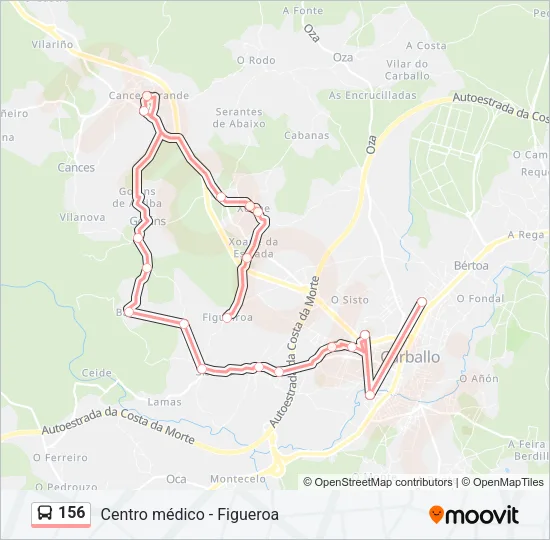 156 Bus Line Map
