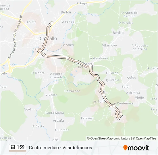 159 Bus Line Map