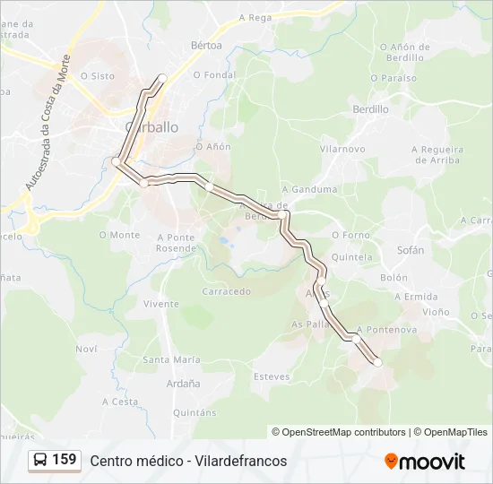159 Bus Line Map