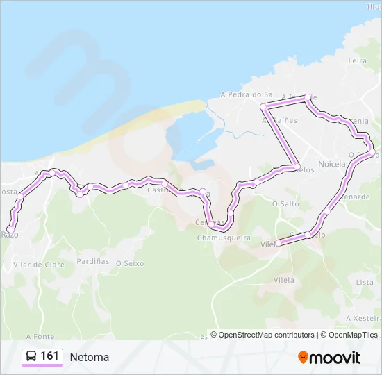 161 Bus Line Map